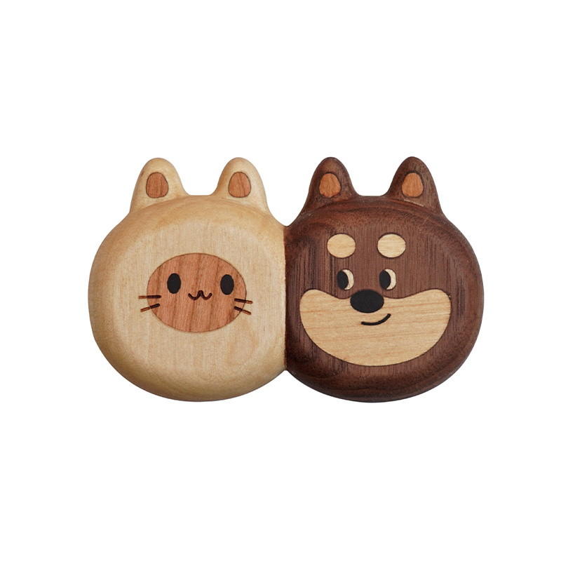 Wooden Cat-Face Palm Massage Worry Stones โ photo 2