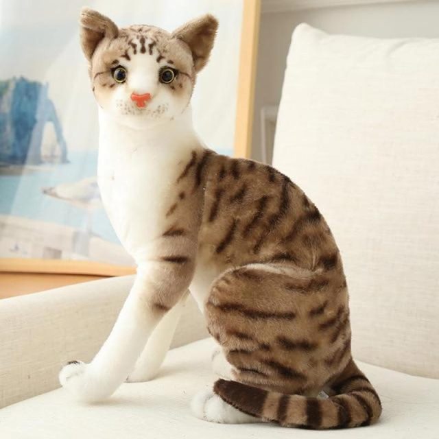 Lifelike Ginger Tabby Cat Plush โ photo 2
