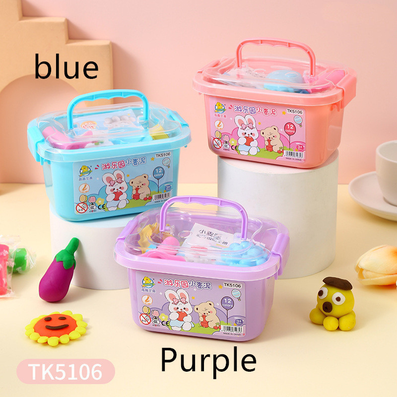 Kids 12-Color Air-Dry Clay Kit in Carry Box — photo 3