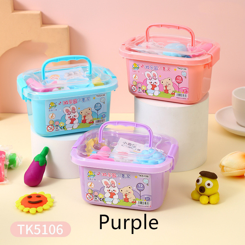 Kids 12-Color Air-Dry Clay Kit in Carry Box — photo 5