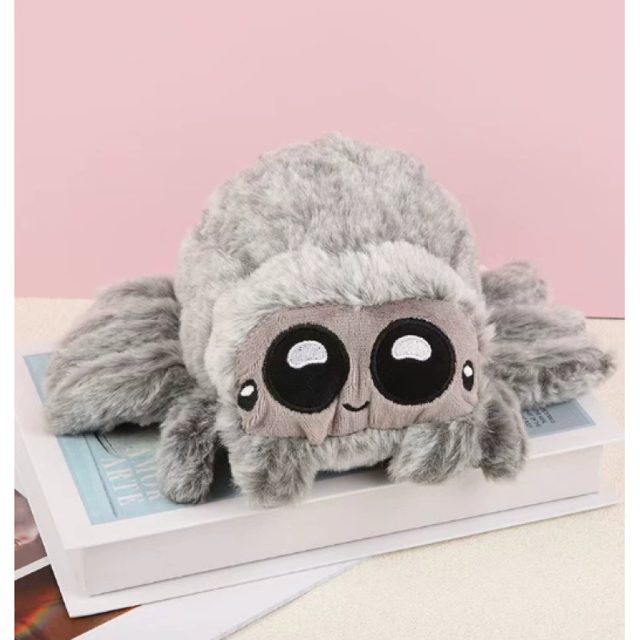 Fuzzy Gray Spider Plushie