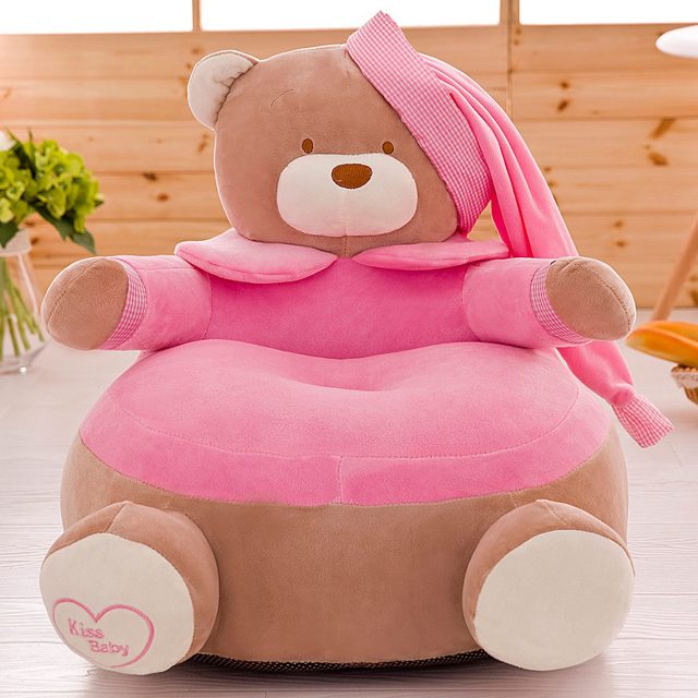 Sleepy Teddy Bear Kids' Chair (Pink)