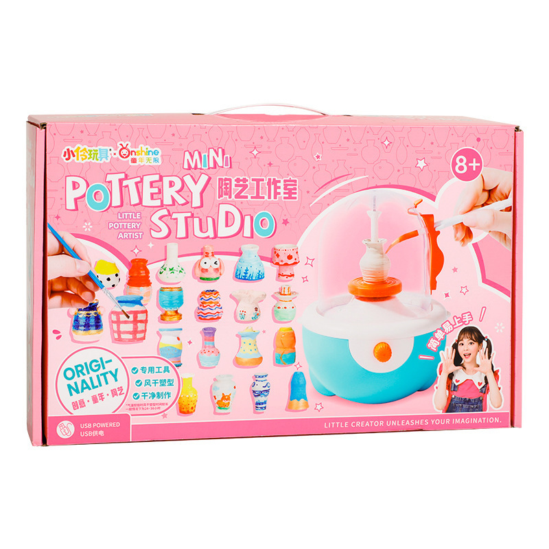 Kids Mini Pottery Studio Wheel Kit (USB)