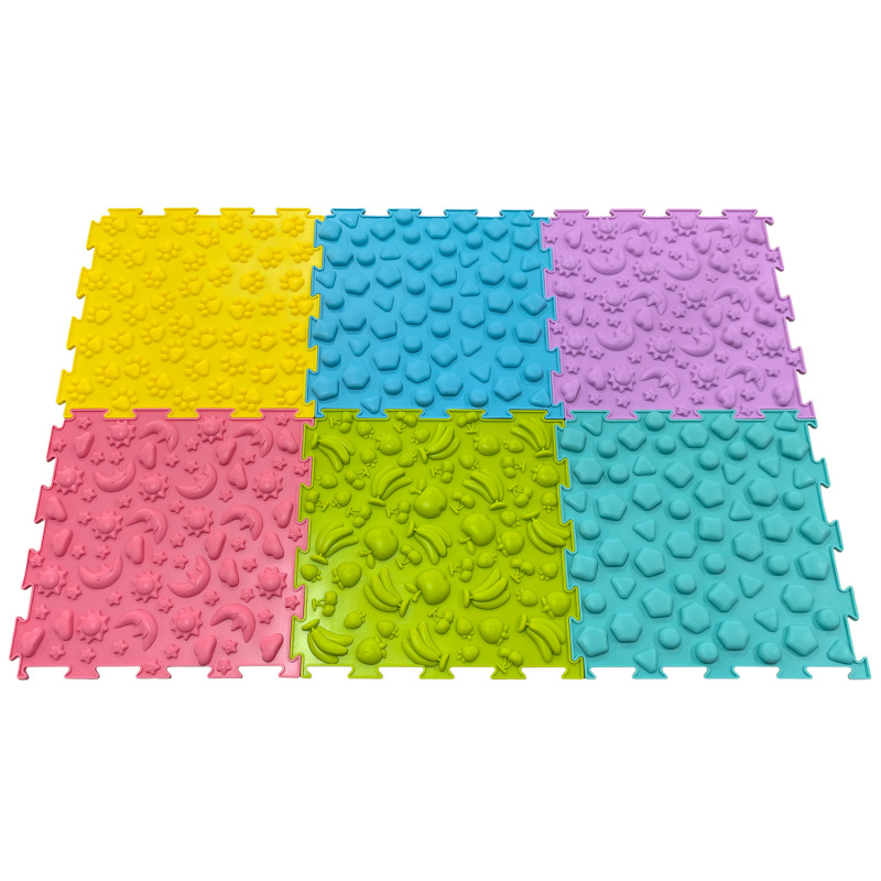 Textured Sensory Floor Tiles Set, Interlocking โ photo 2