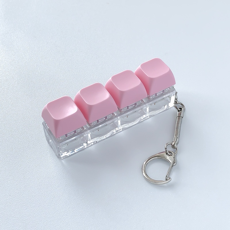Four-Key Pastel Keyboard Clicker Keychain โ photo 5
