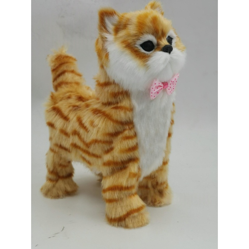 Electronic Walking Tabby Cat Plush
