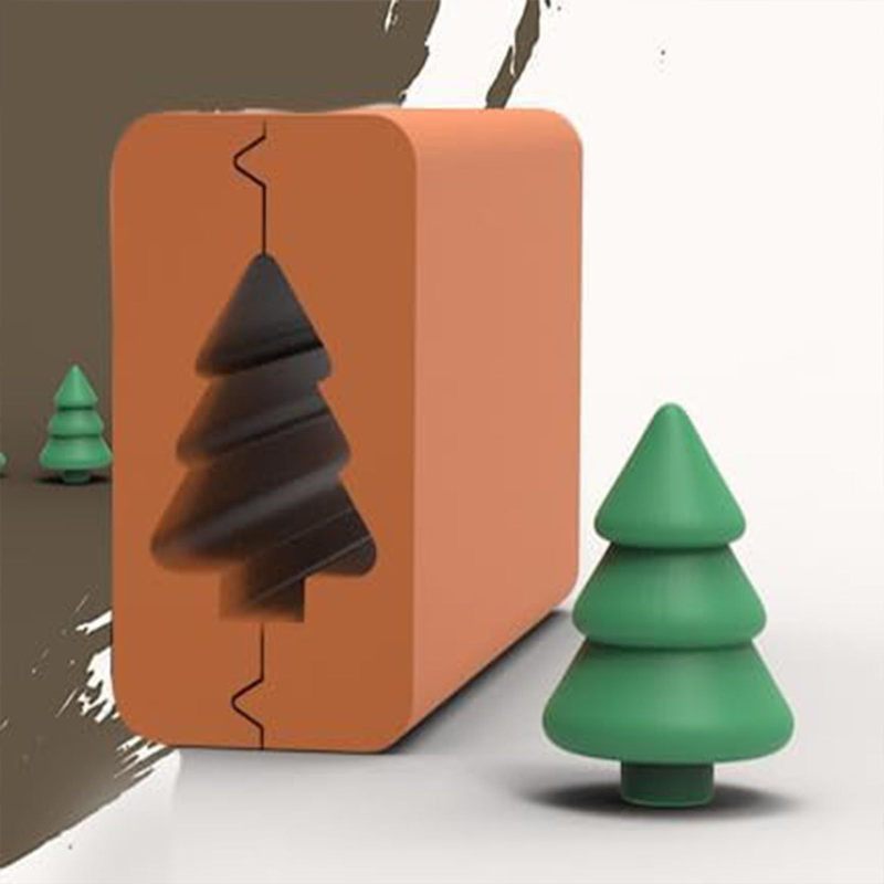 3D Christmas Tree Silicone Mold for Clay & Candles