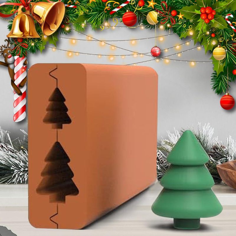 3D Christmas Tree Silicone Mold for Clay & Candles โ photo 2