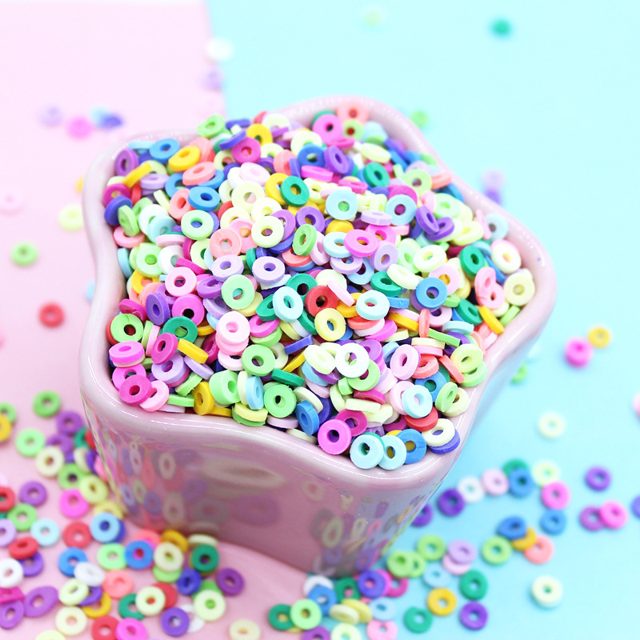 Pastel Multicolor Ring Clay Sprinkles, 100g
