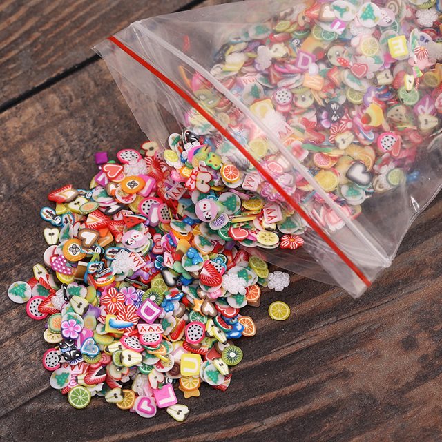 Fruit Slice Polymer Clay Sprinkles, 1000pc