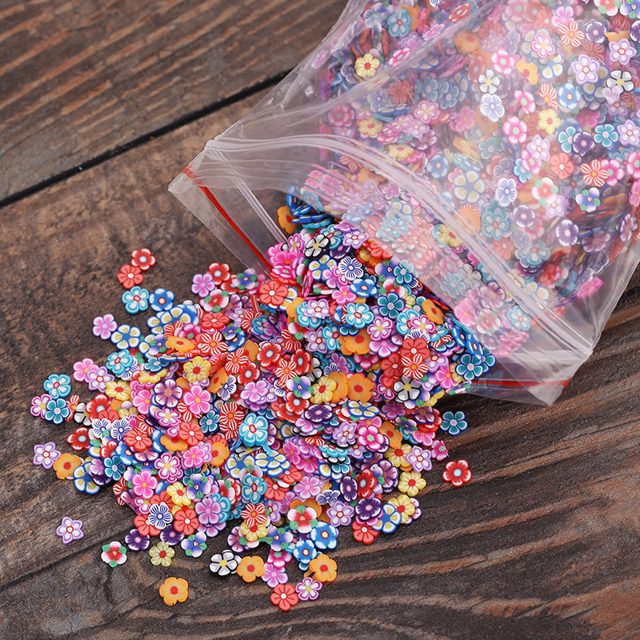 Flower Polymer Clay Sprinkles, 1000pc