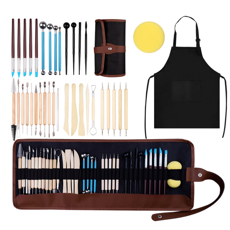 Pottery & Clay Sculpting Tool Set with Apron