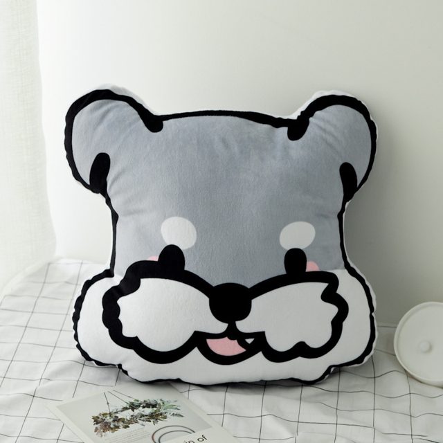 Schnauzer Face Cushion Pillow