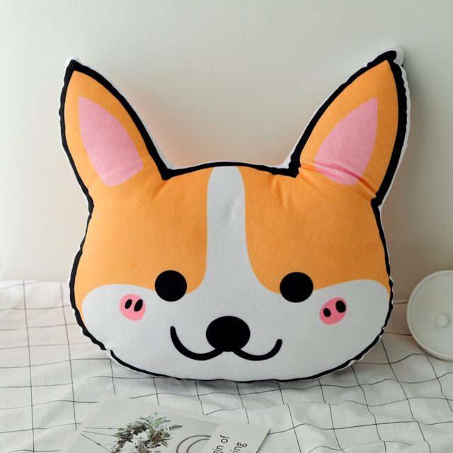 Corgi Face Cushion Pillow (Big Ears)