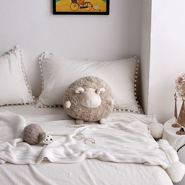 Round Fluffy Curly Sheep Plush โ photo 2