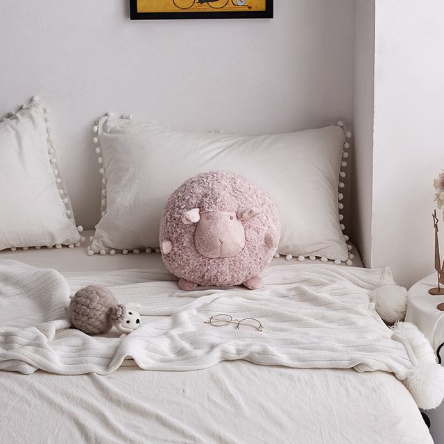 Round Fluffy Curly Sheep Plush