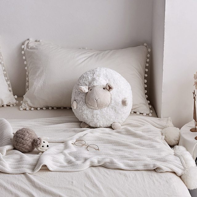Round Fluffy Curly Sheep Plush โ photo 3