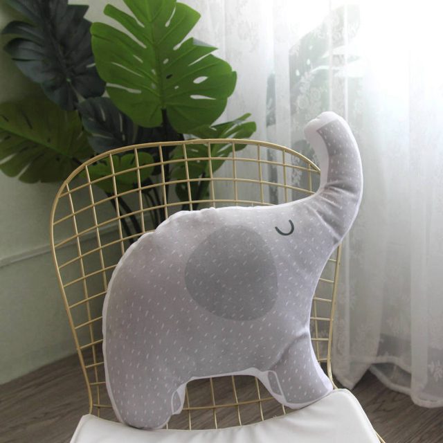 Nordic Sketch Elephant Cushion