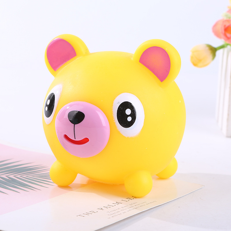 Tongue-Out Black Bear Squeeze Toy โ photo 2