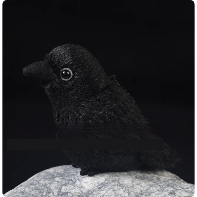 Realistic Black Crow Plush — photo 3