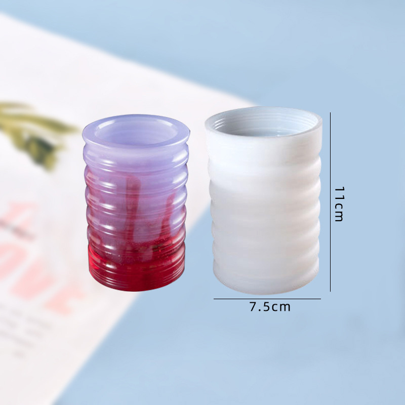 Hexagon Pen Holder Silicone Resin Mold — photo 4