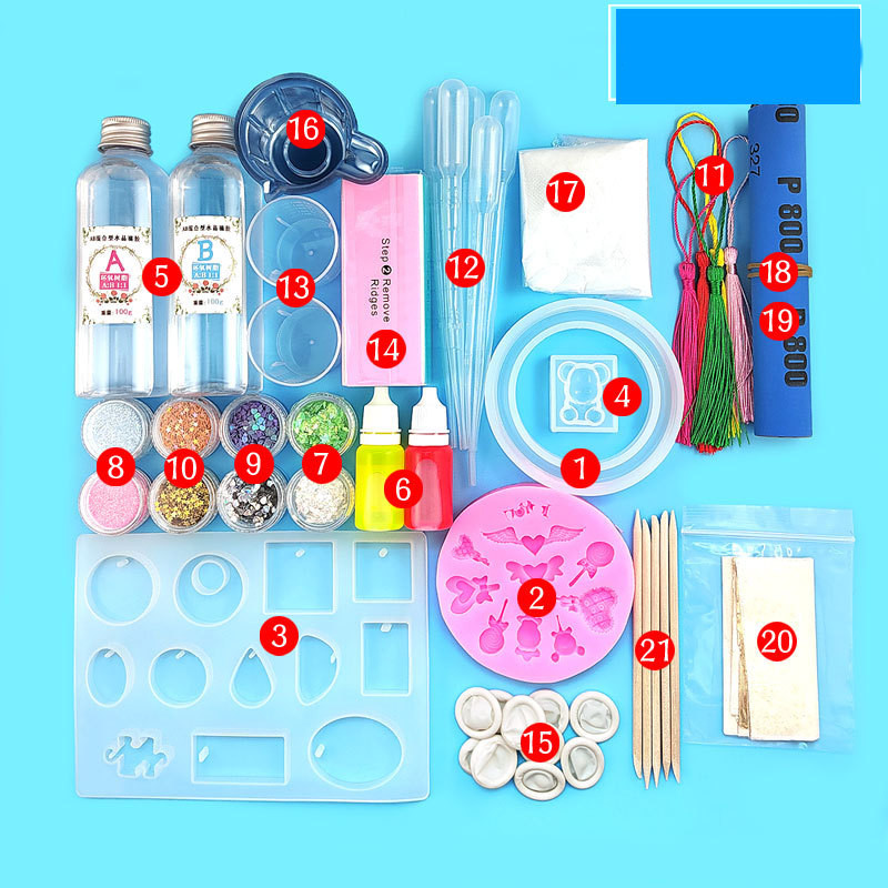 Crystal Resin Starter Kit with Molds, Colors & Tools โ photo 2