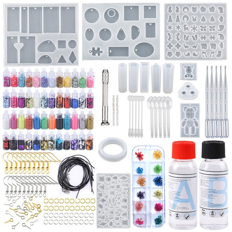 Deluxe Resin Jewelry Kit with Colorant & Molds โ photo 2