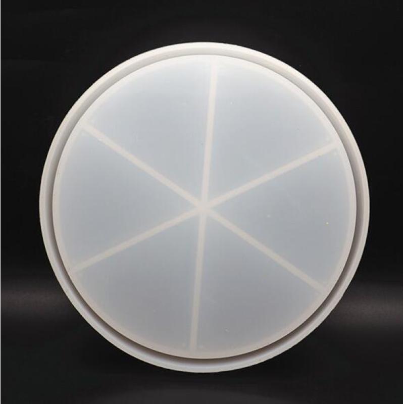Round Six-Slice Silicone Coaster Resin Mold