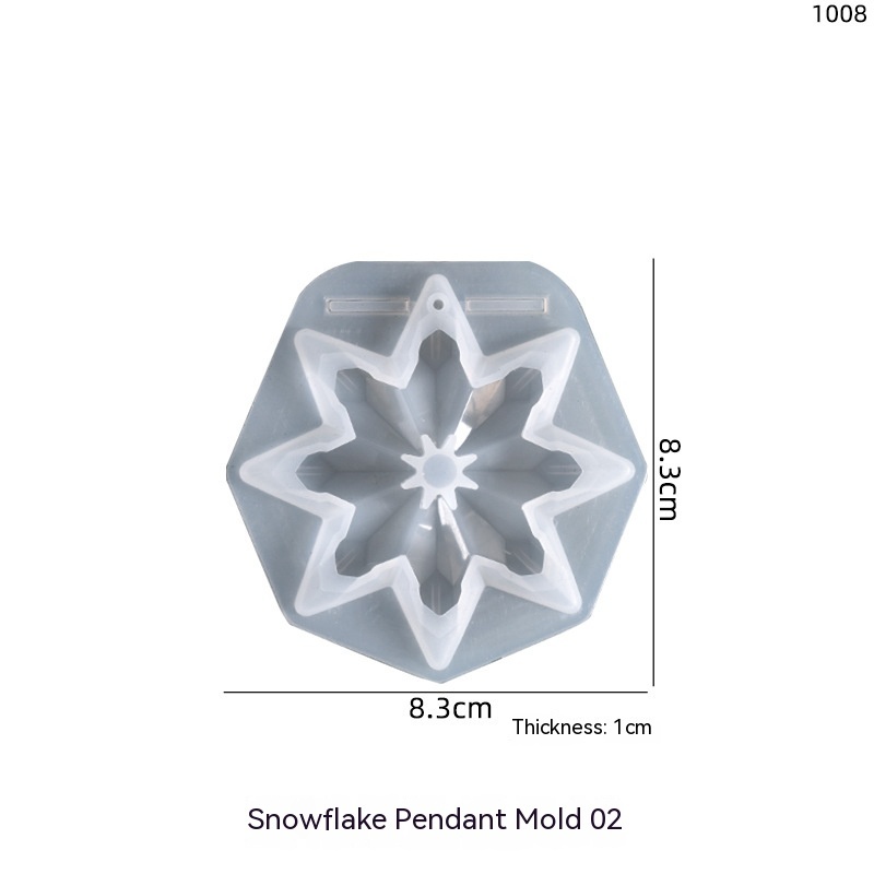 Snowflake Pendant Silicone Resin Mold — photo 2