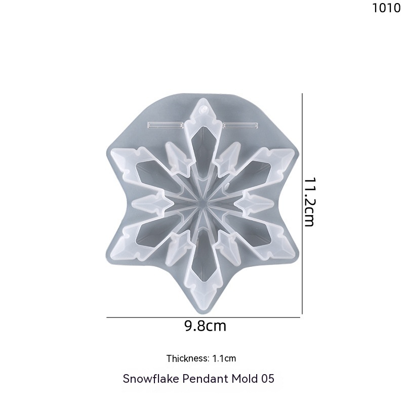 Snowflake Pendant Silicone Resin Mold — photo 5