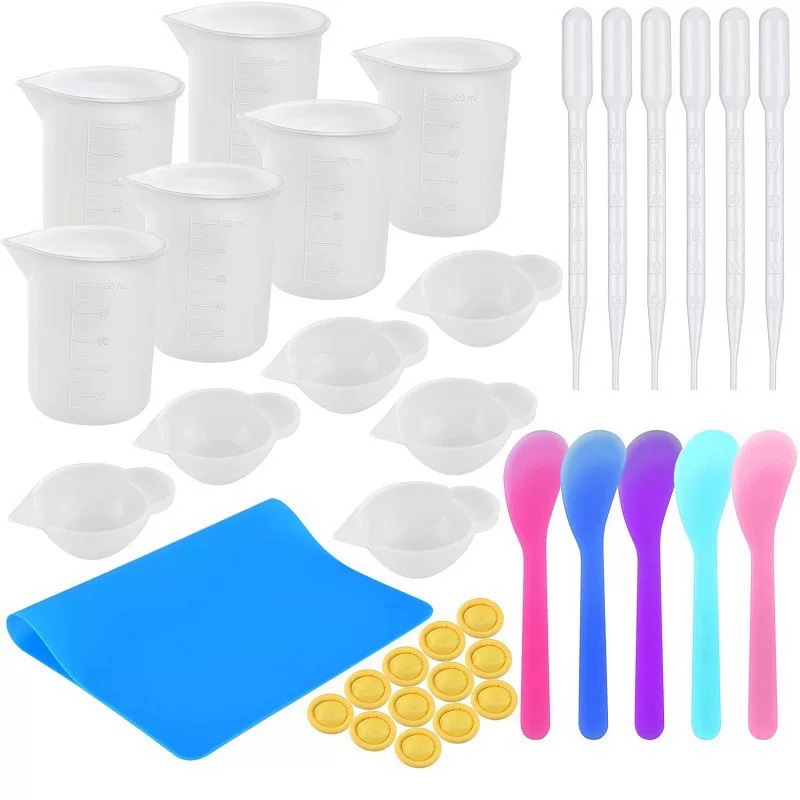 Resin Mixing Kit: Silicone Cups, Sticks & Pipettes โ photo 5