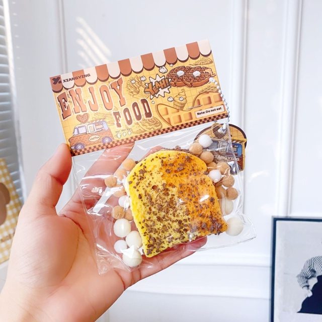 Cinnamon Chocolate Toast Squishy Keychain
