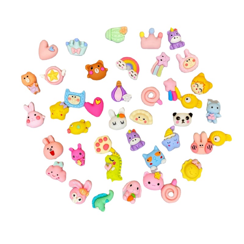 Cute Resin Flatback Patches, Bear & Bunny Set โ photo 3