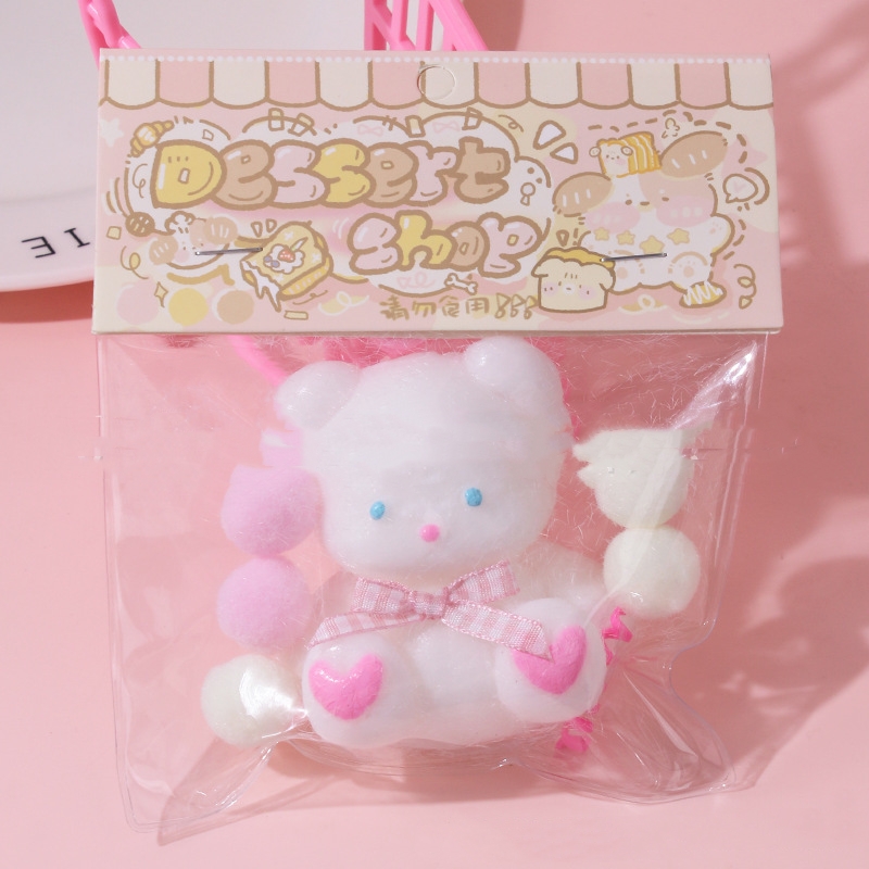 White Love Bear Squishy With Heart Feet โ photo 5