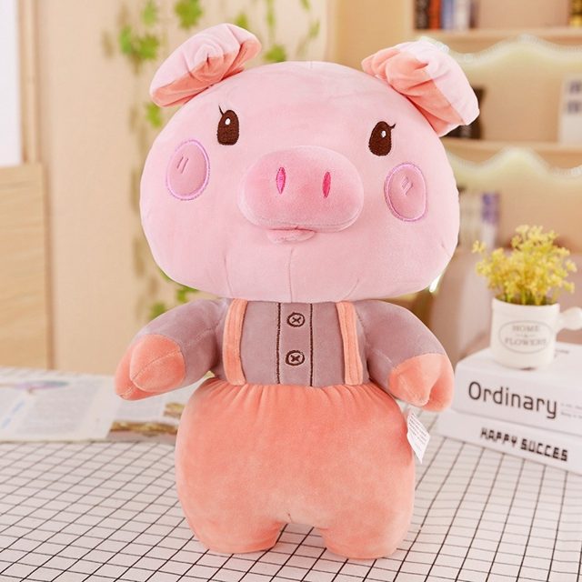 Overalls Piggy in Grey Suspenders Plush — photo 2