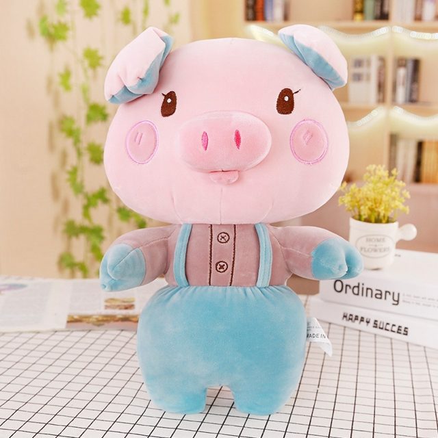 Overalls Piggy in Blue Suspenders Plush โ photo 2