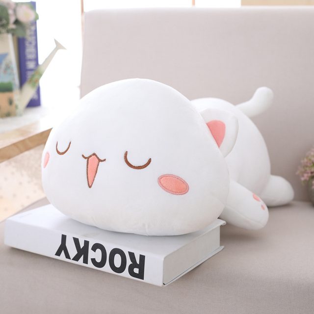 Sleepy Grey Kitty Cushion Plush โ photo 6
