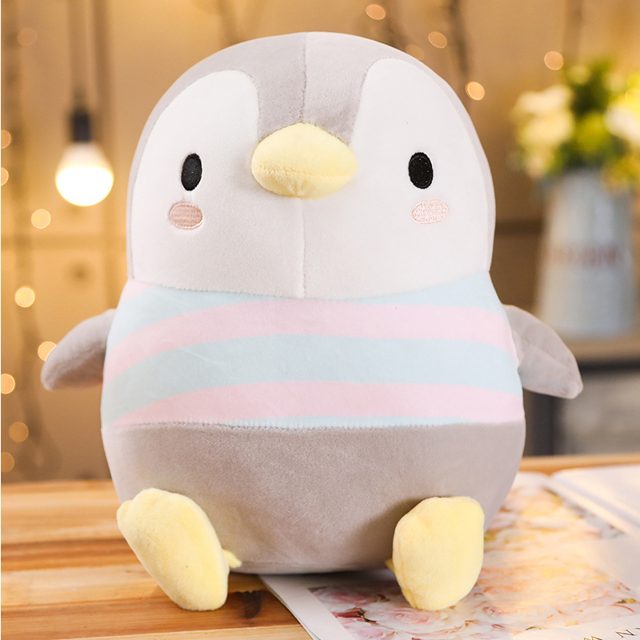 Chubby Penguin Plush In Striped Sweater โ photo 2