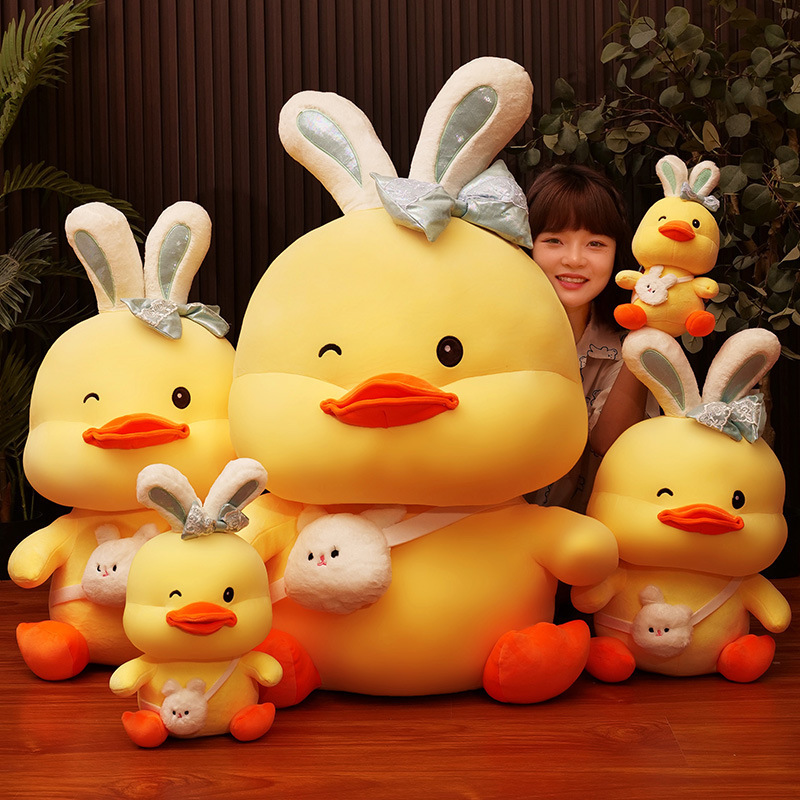 Cute Duck Plush With Rabbit Ears โ photo 2