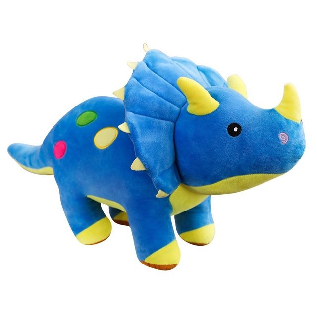 Blue Triceratops Dinosaur Plush โ photo 2