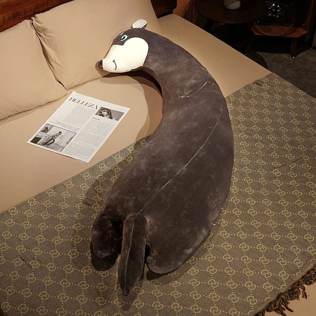 Long Gray Bear Cuddle Body Pillow