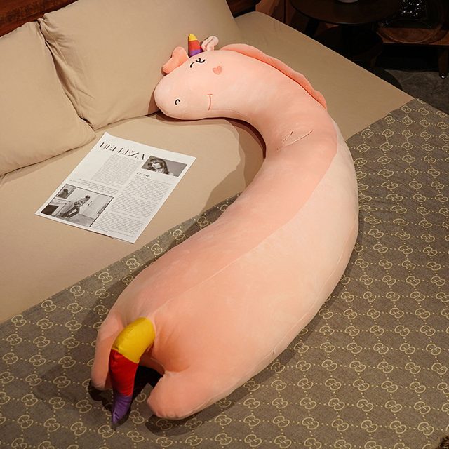 Jumbo Pink Unicorn Rainbow Body Pillow