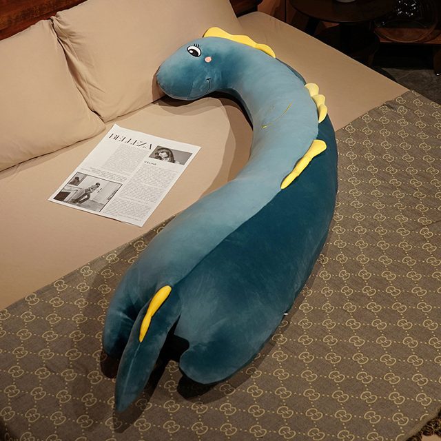 Jumbo Teal Dino Cuddle Body Pillow