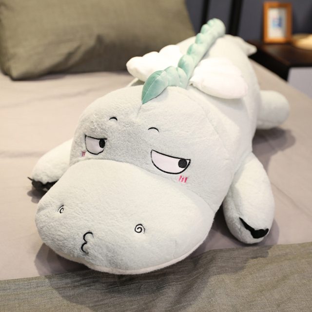 Grumpy-Cute Dino Body Pillow Plush โ photo 4