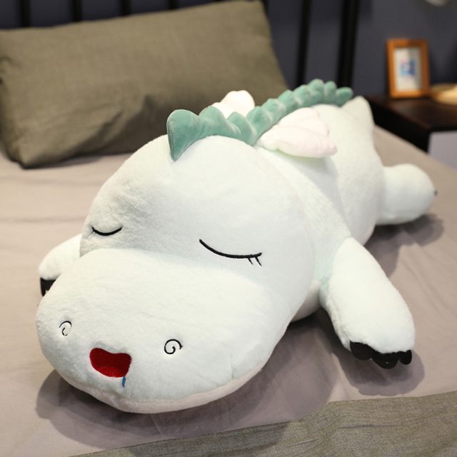 Grumpy-Cute Dino Body Pillow Plush โ photo 2