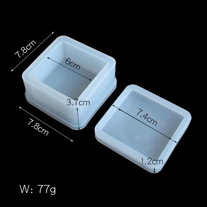 Faceted Trinket Jar with Lid Silicone Resin Mold โ photo 4