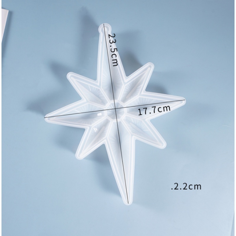 8-Point Star Ornament Silicone Resin Mold