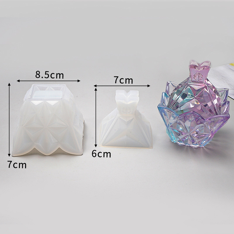 Ribbed Candy Jar Silicone Resin Mold Set โ photo 3