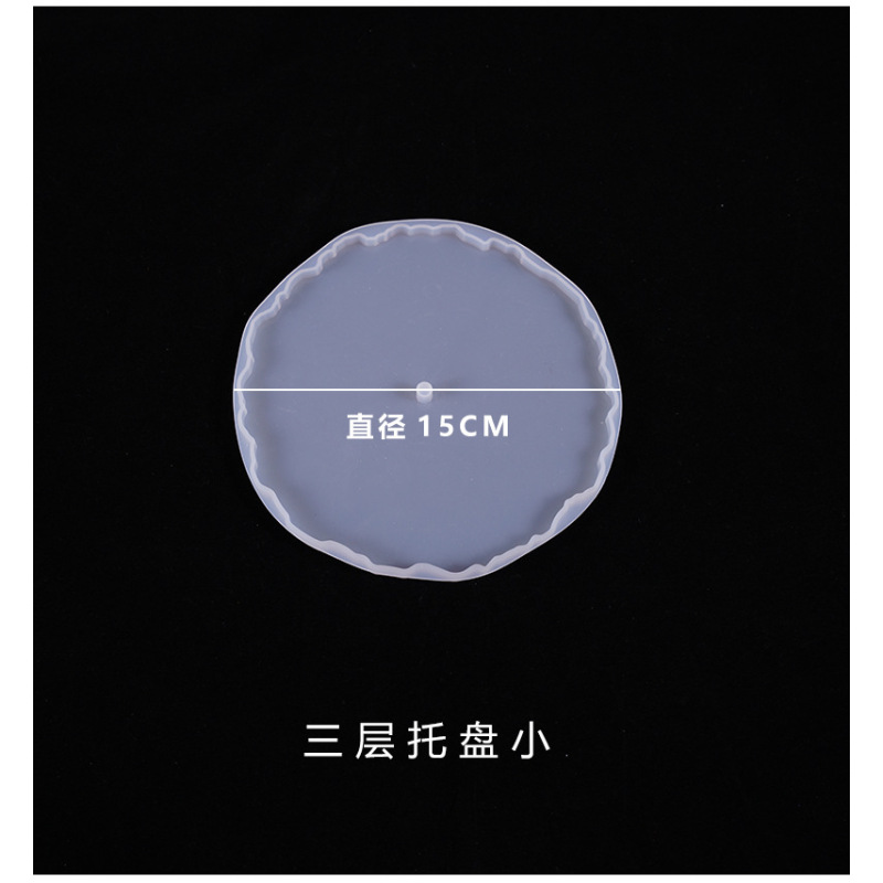 Large Agate-Slice Round Tray Silicone Resin Mold, 25cm โ photo 3