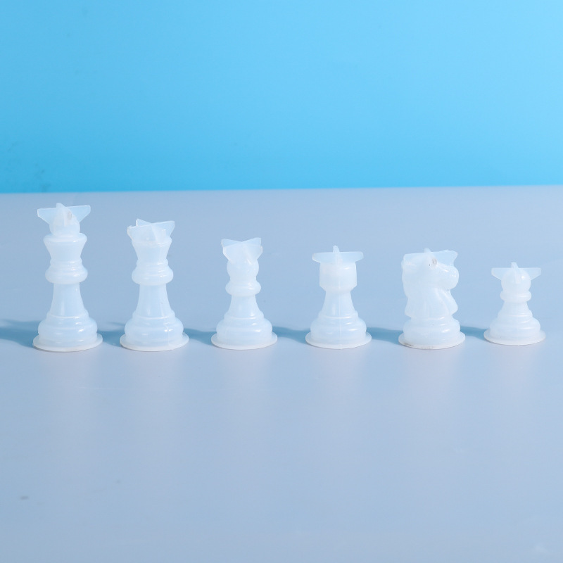 3D Chess Piece Silicone Resin Mold Set